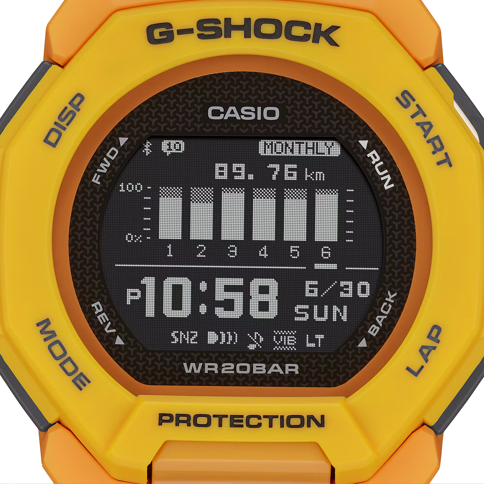 G-SHOCK GBD-300-9ER zegarek żółty sportowy G-SHOCK G-SQUAD pasek