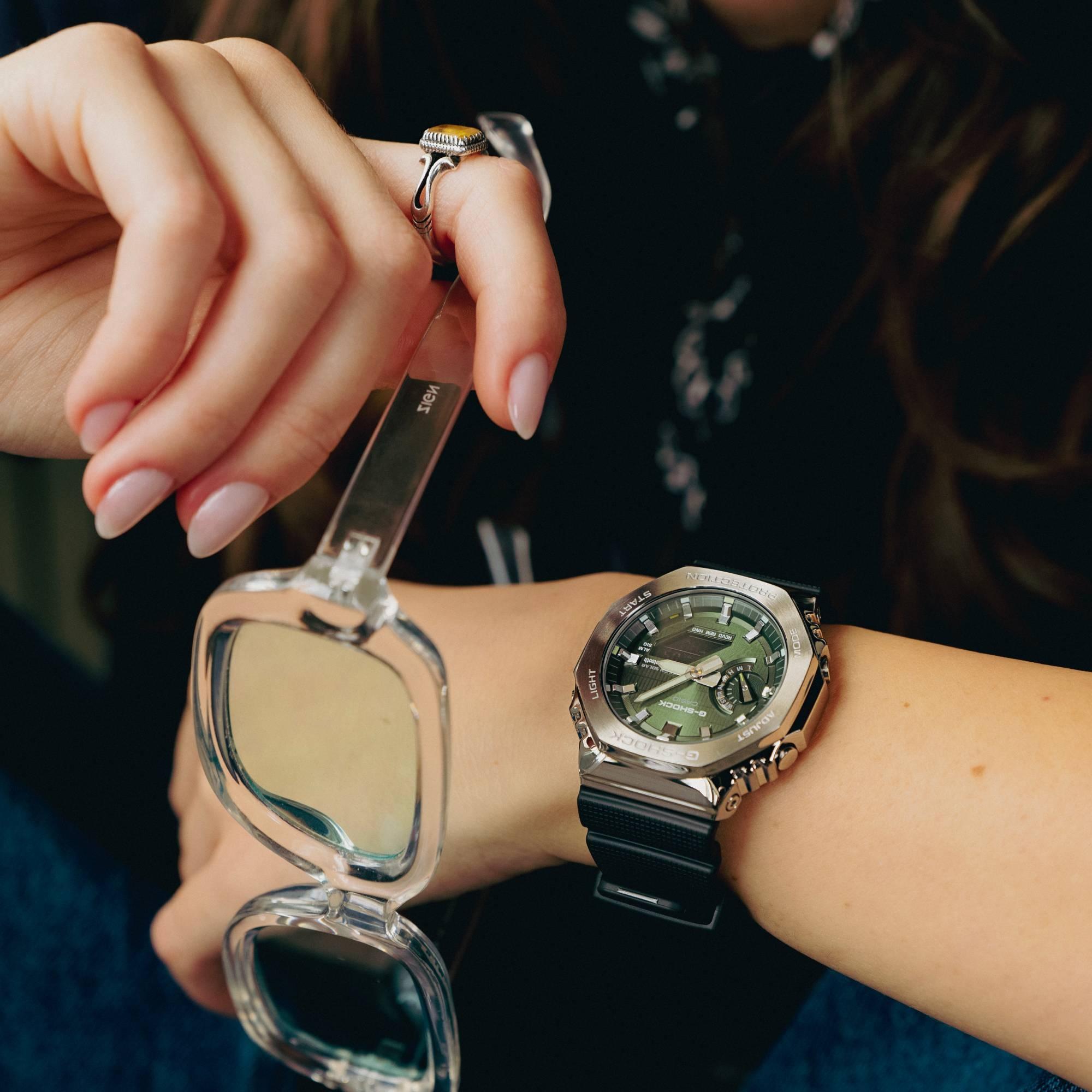 G-SHOCK GBM-2100A-1A3ER G-SHOCK Original sportowy zegarek srebrny