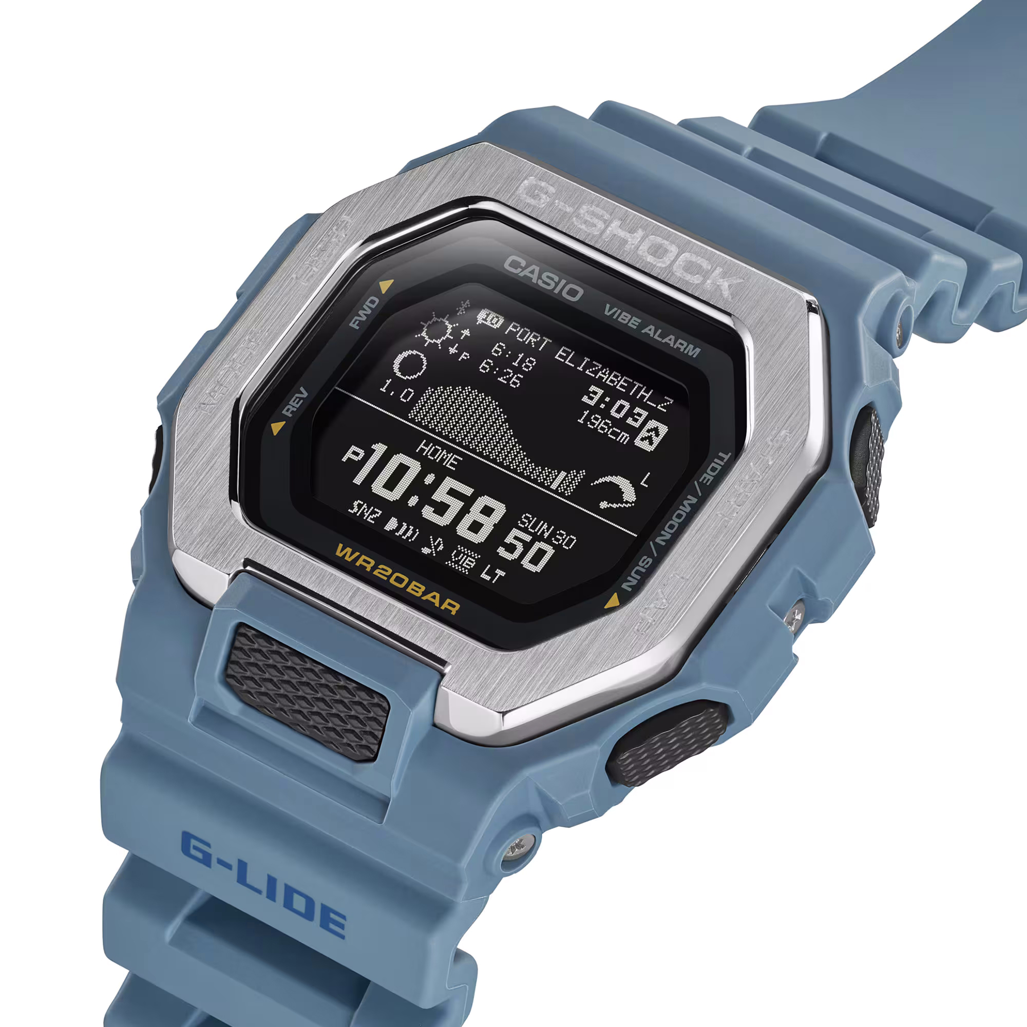 G-SHOCK GBX-100-2AER zegarek srebrny sportowy G-SHOCK pasek - miniatura 5