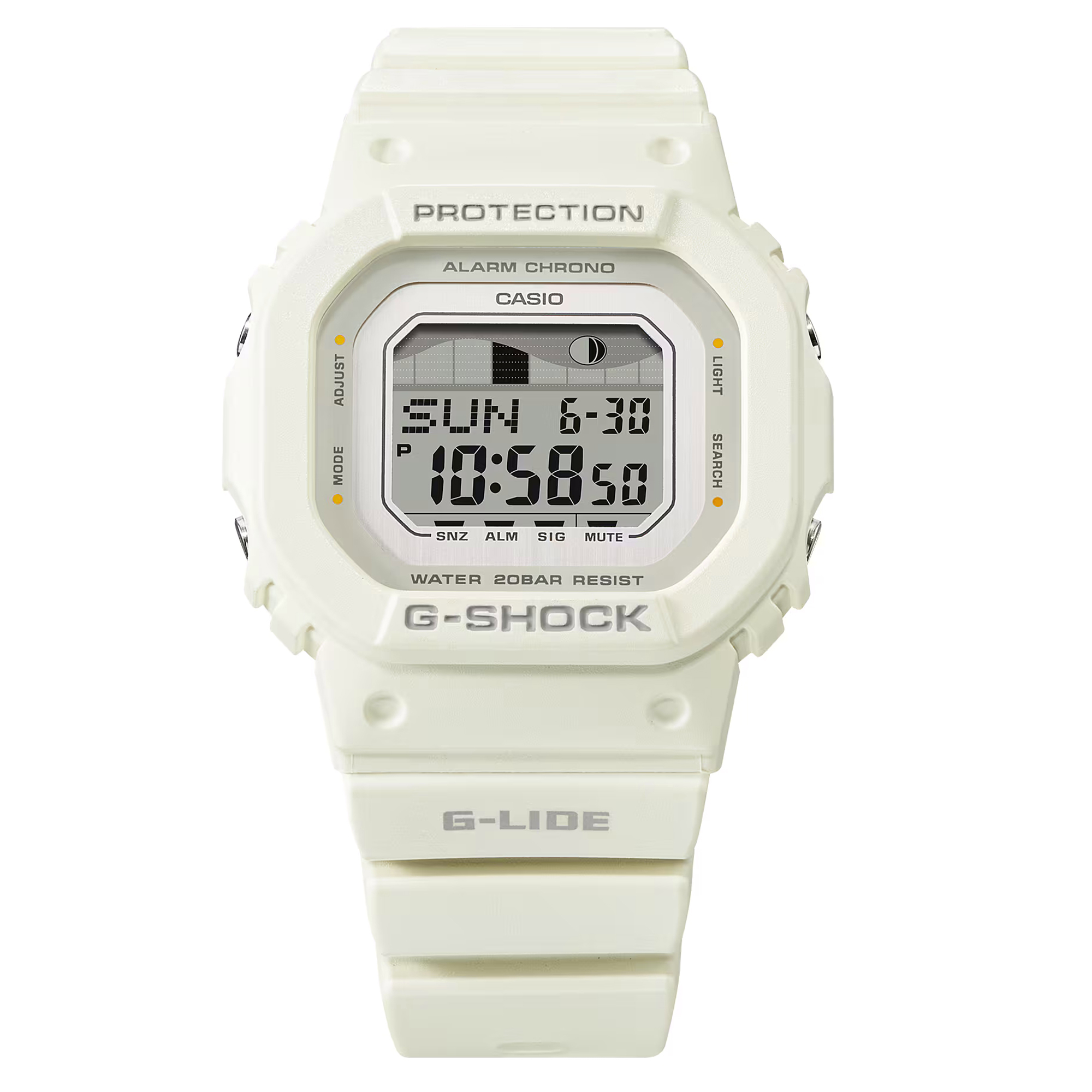 G-SHOCK GLX-S5600-7BER zegarek beżowy sportowy G-SHOCK pasek