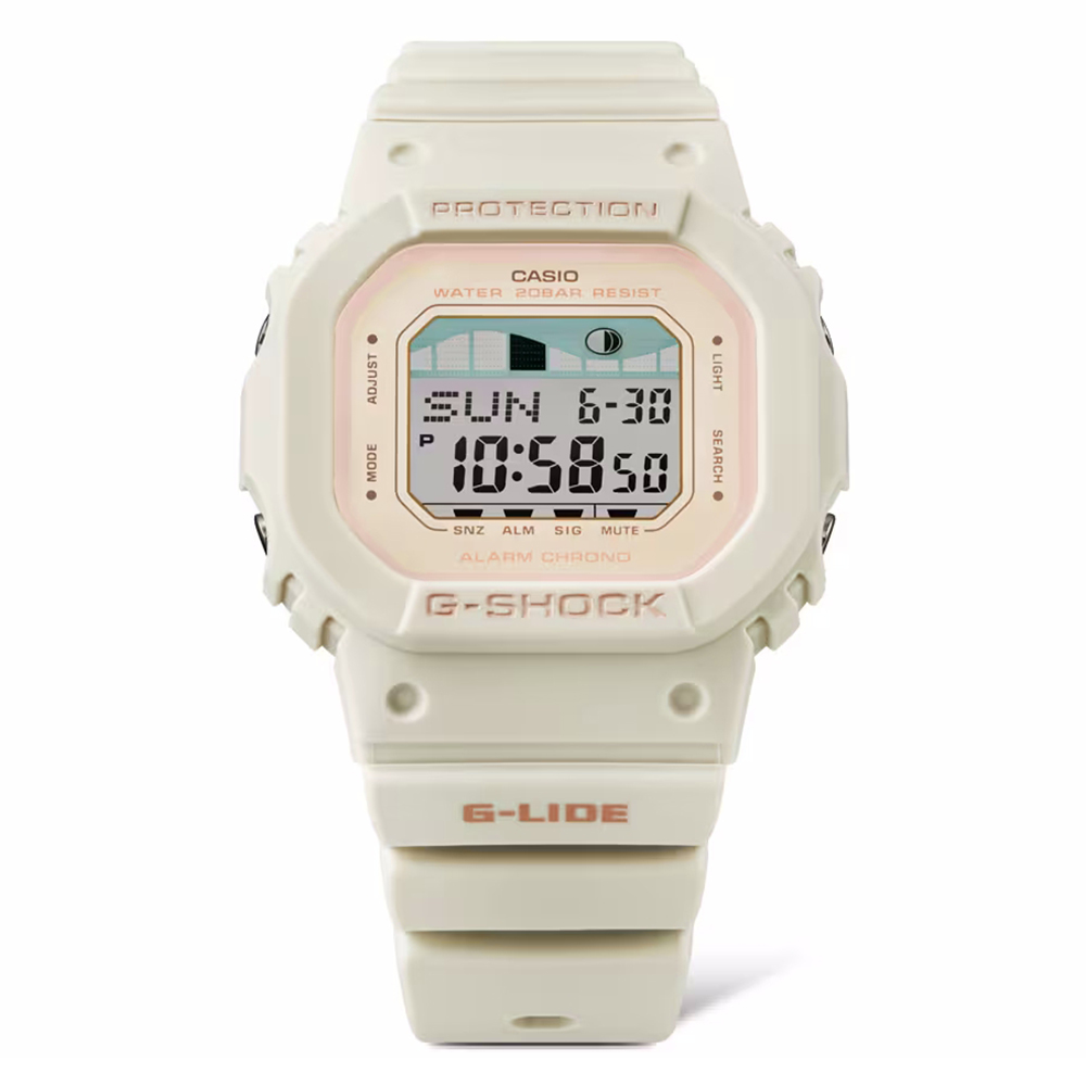 G-SHOCK GLX-S5600-7ER zegarek beżowy sportowy G-SHOCK pasek - miniatura 2