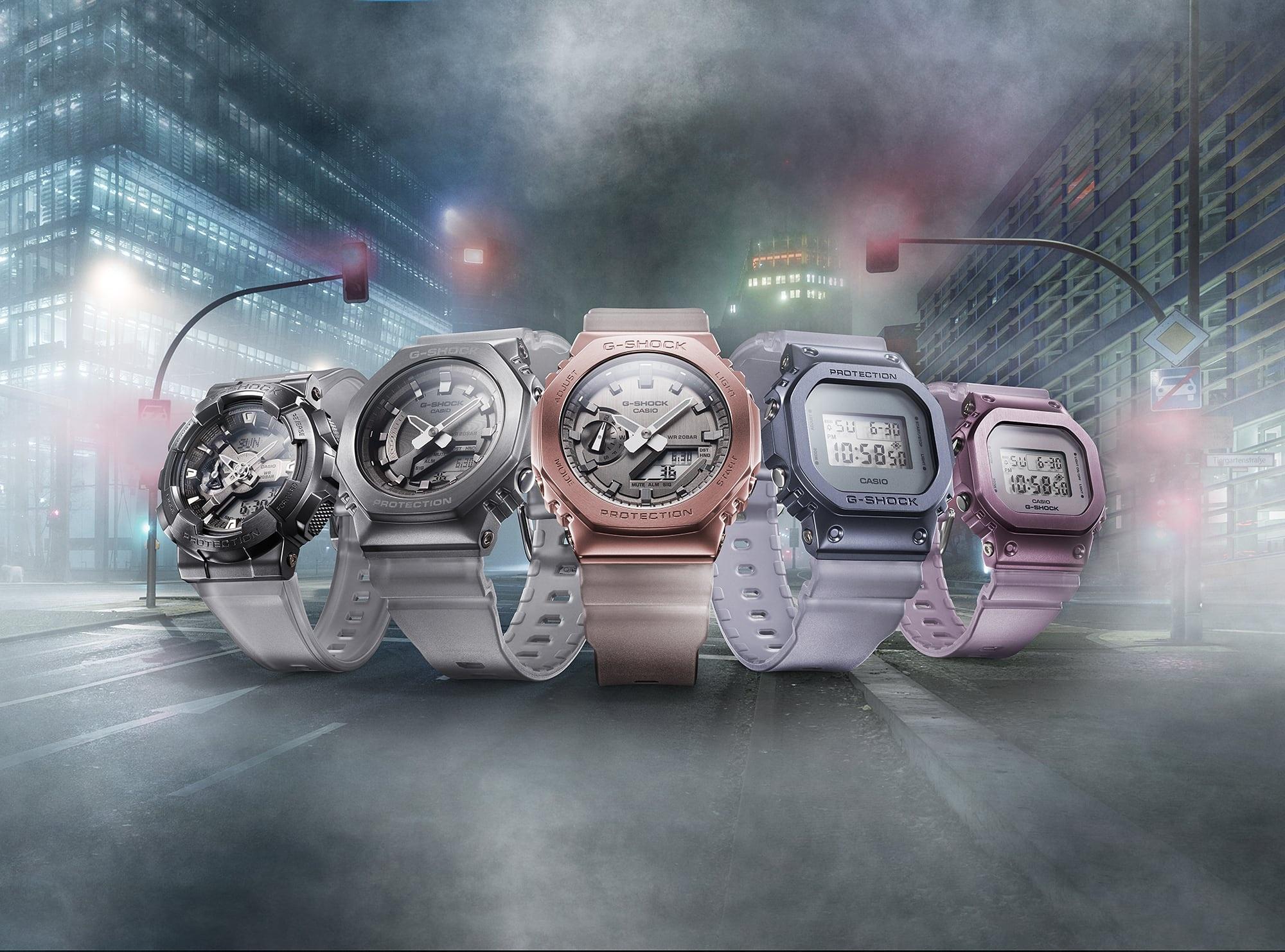 G-SHOCK GM-2100MF-5AER G-SHOCK MIDNIGHT FOG G-SHOCK Original sportowy zegarek różowe złoto - miniatura 11