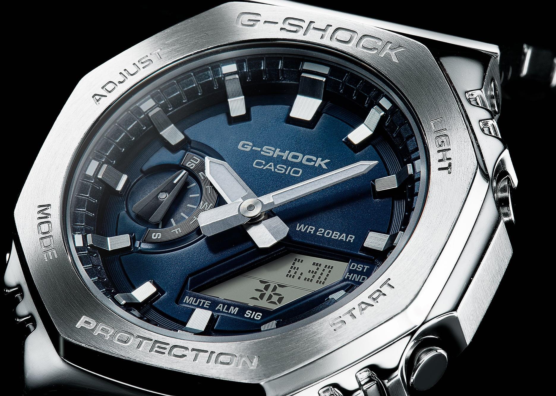 G-SHOCK GM-2110D-2BER zegarek męski G-SHOCK G-STEEL srebrny - miniatura 13