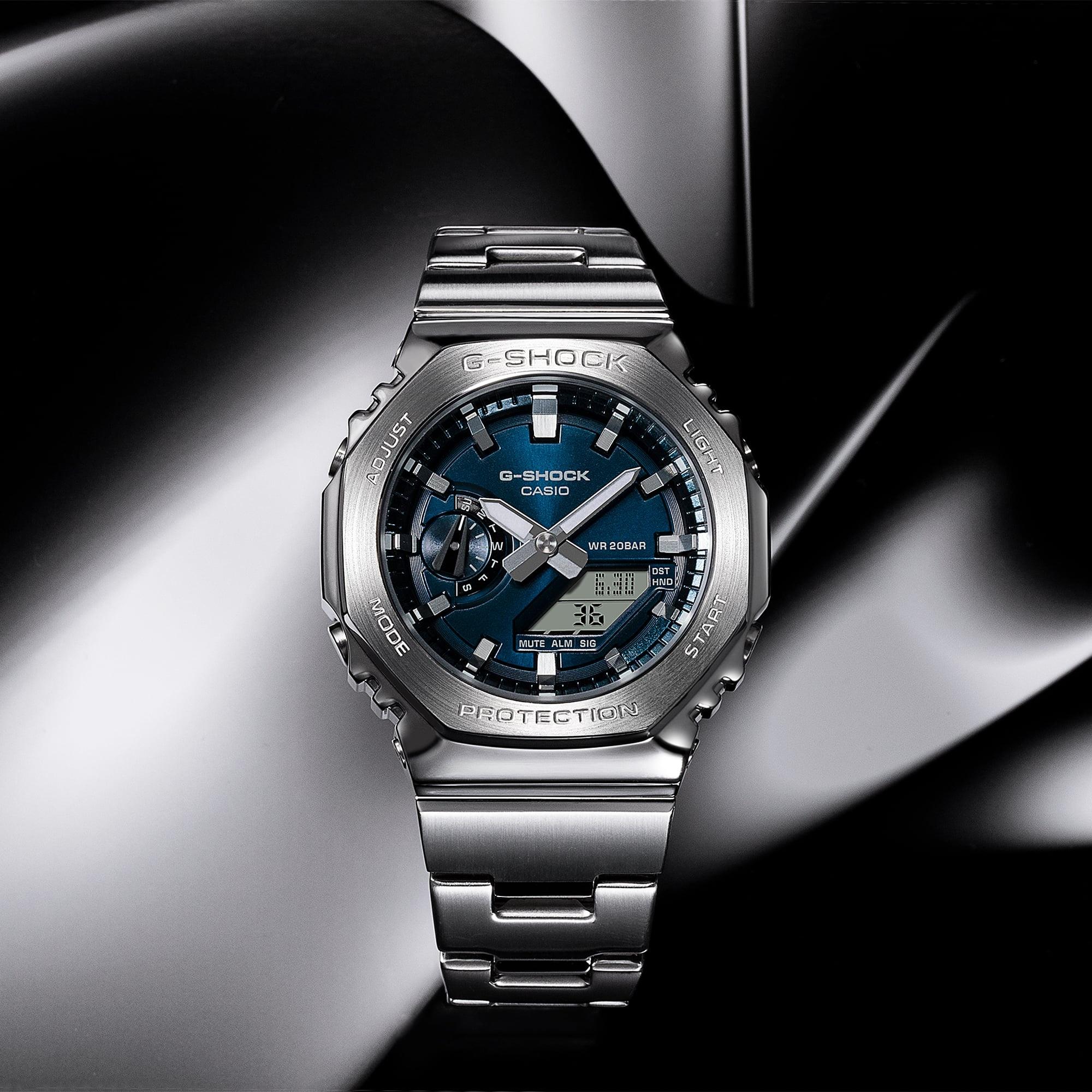 G-SHOCK GM-2110D-2BER zegarek męski G-SHOCK G-STEEL srebrny - miniatura 14