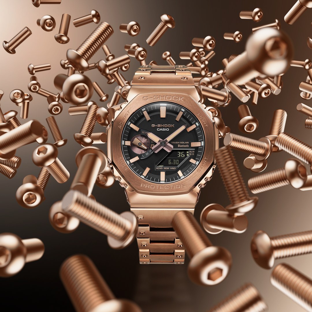 G-SHOCK GM-B2100GD-5AER zegarek męski G-SHOCK Original brązowy