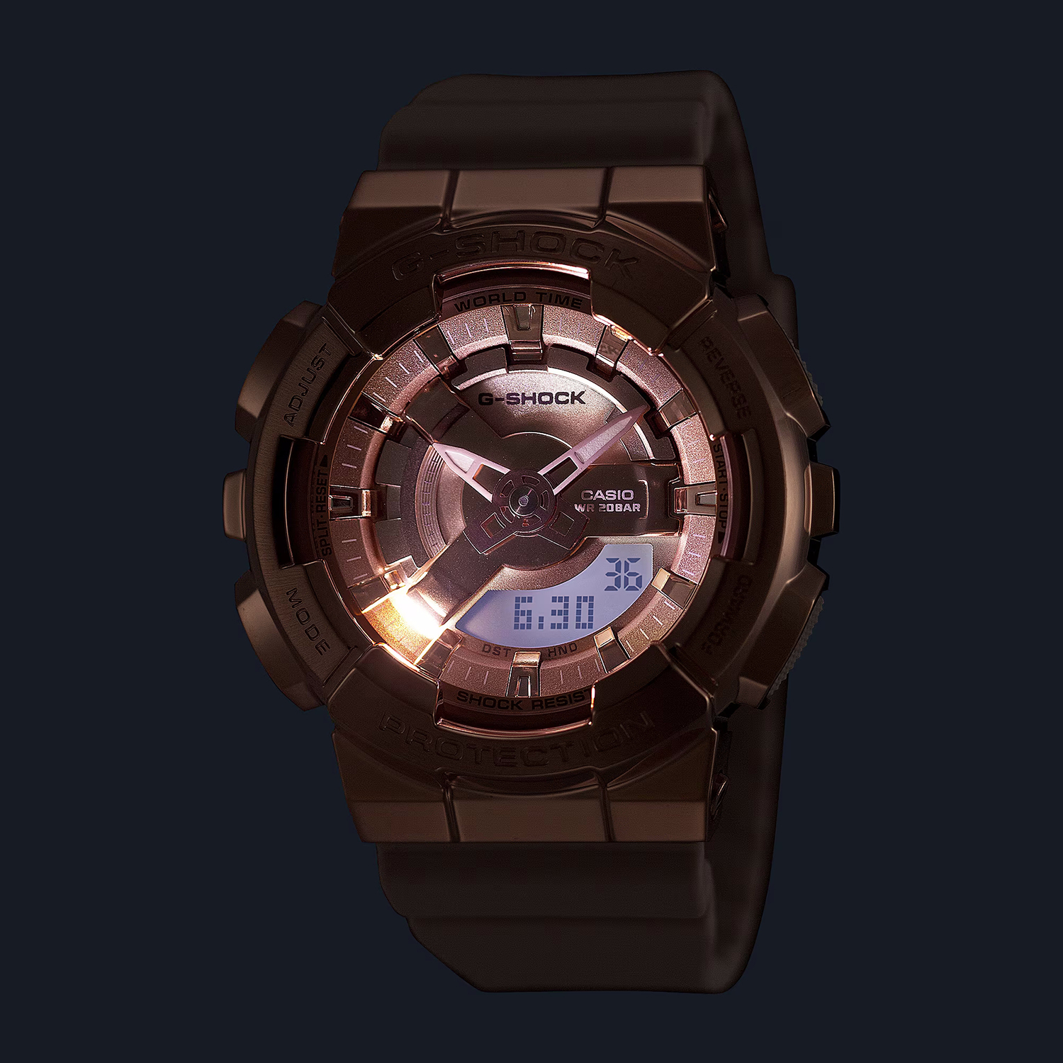 G-SHOCK GM-S110PG-4AER G-SHOCK Original sportowy zegarek różowe złoto - miniatura 8