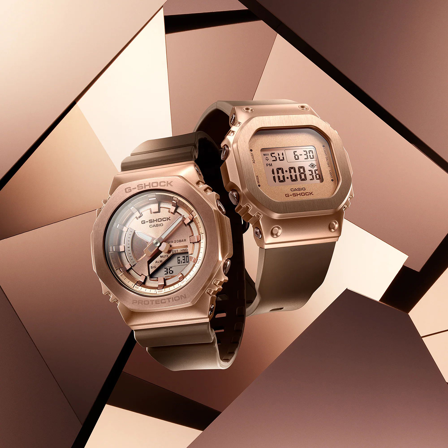 G-SHOCK GM-S2100BR-5AER zegarek złoty sportowy G-SHOCK pasek - miniatura 5