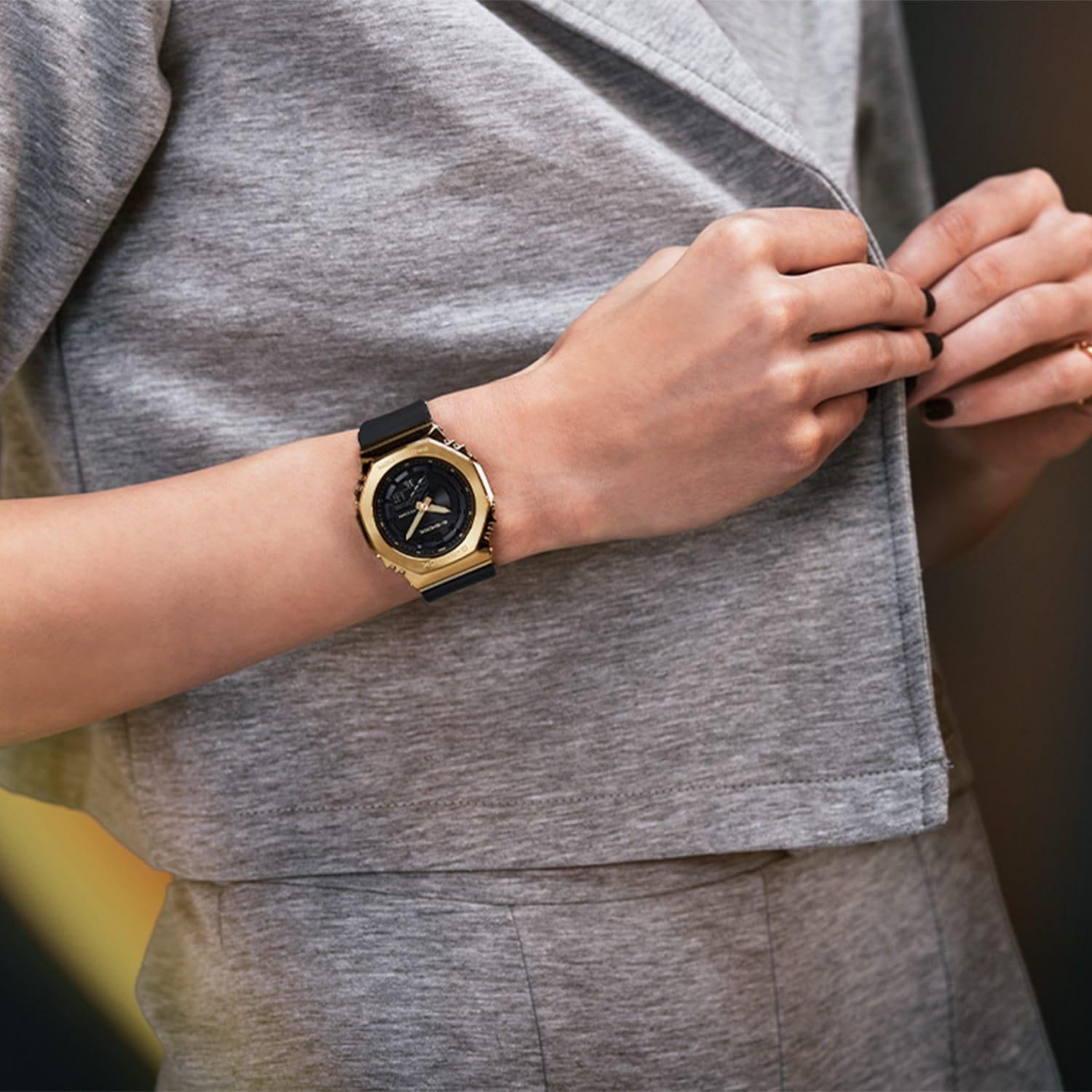 G-SHOCK GM-S2100GB-1AER G-SHOCK CasiOak Gold Metal Covered Series zegarek damski sportowy mineralne - miniatura 8