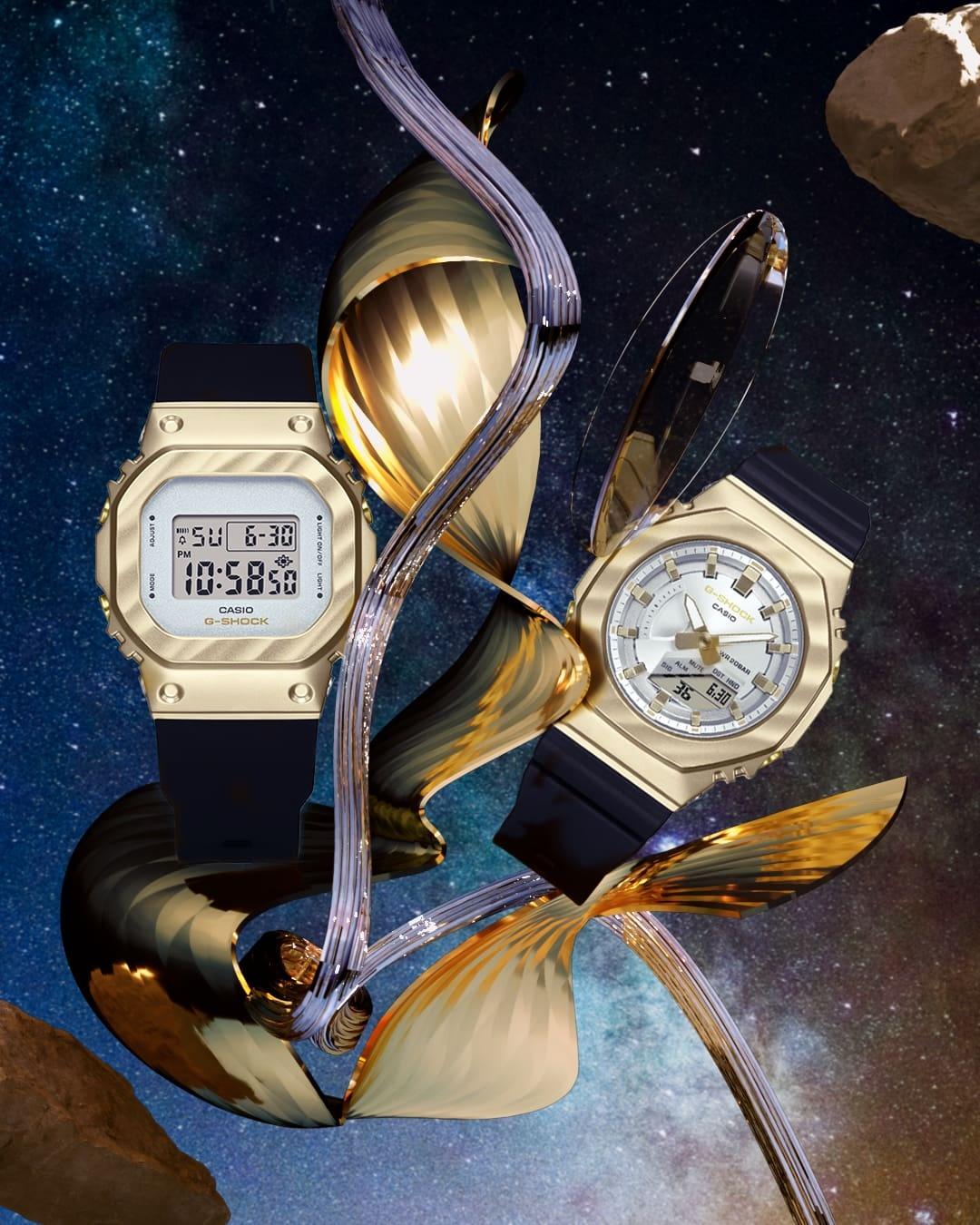 G-SHOCK GM-S5600BC-1ER G-SHOCK BELL E COURBE G-SHOCK Original sportowy zegarek złoty - miniatura 10