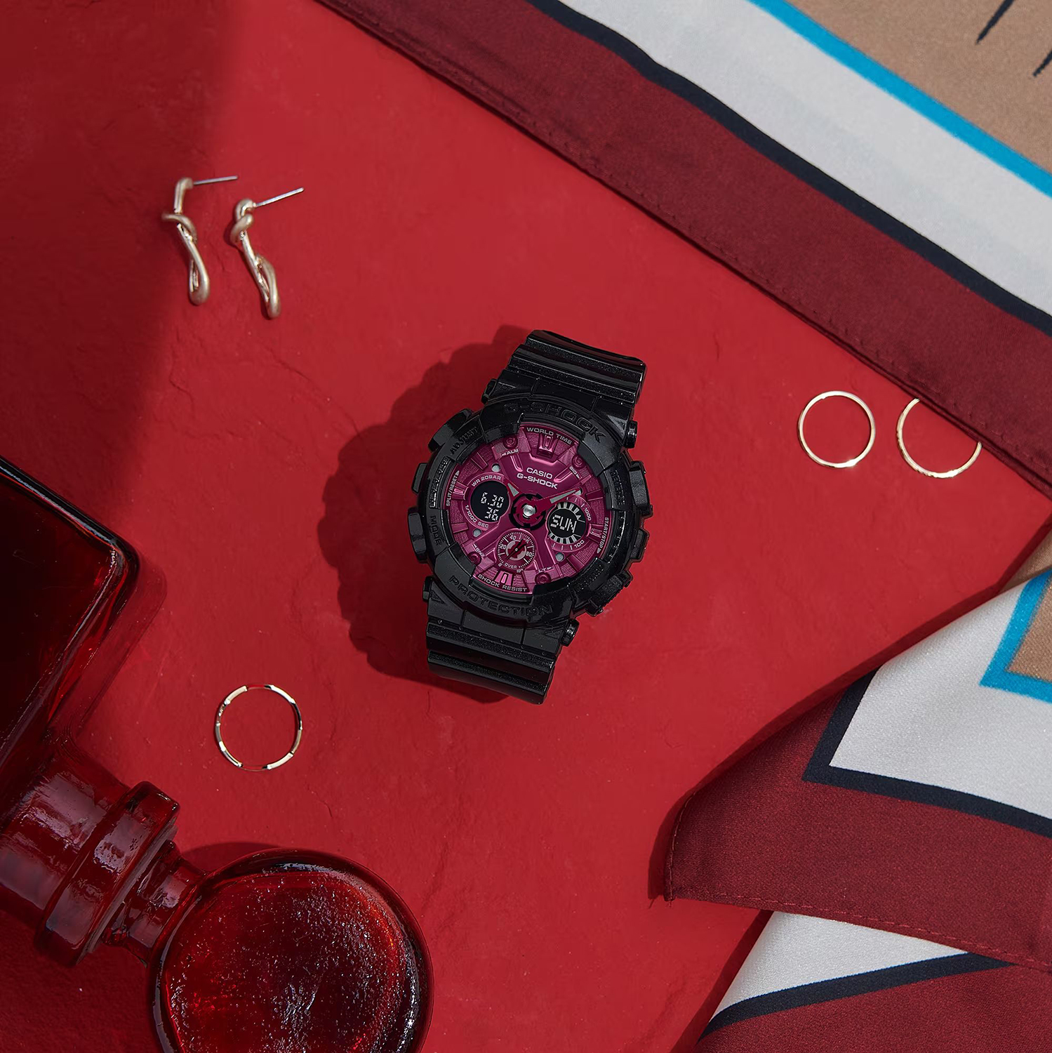 G-SHOCK GMA-S120RB-1AER damski zegarek G-SHOCK Original pasek - miniatura 8