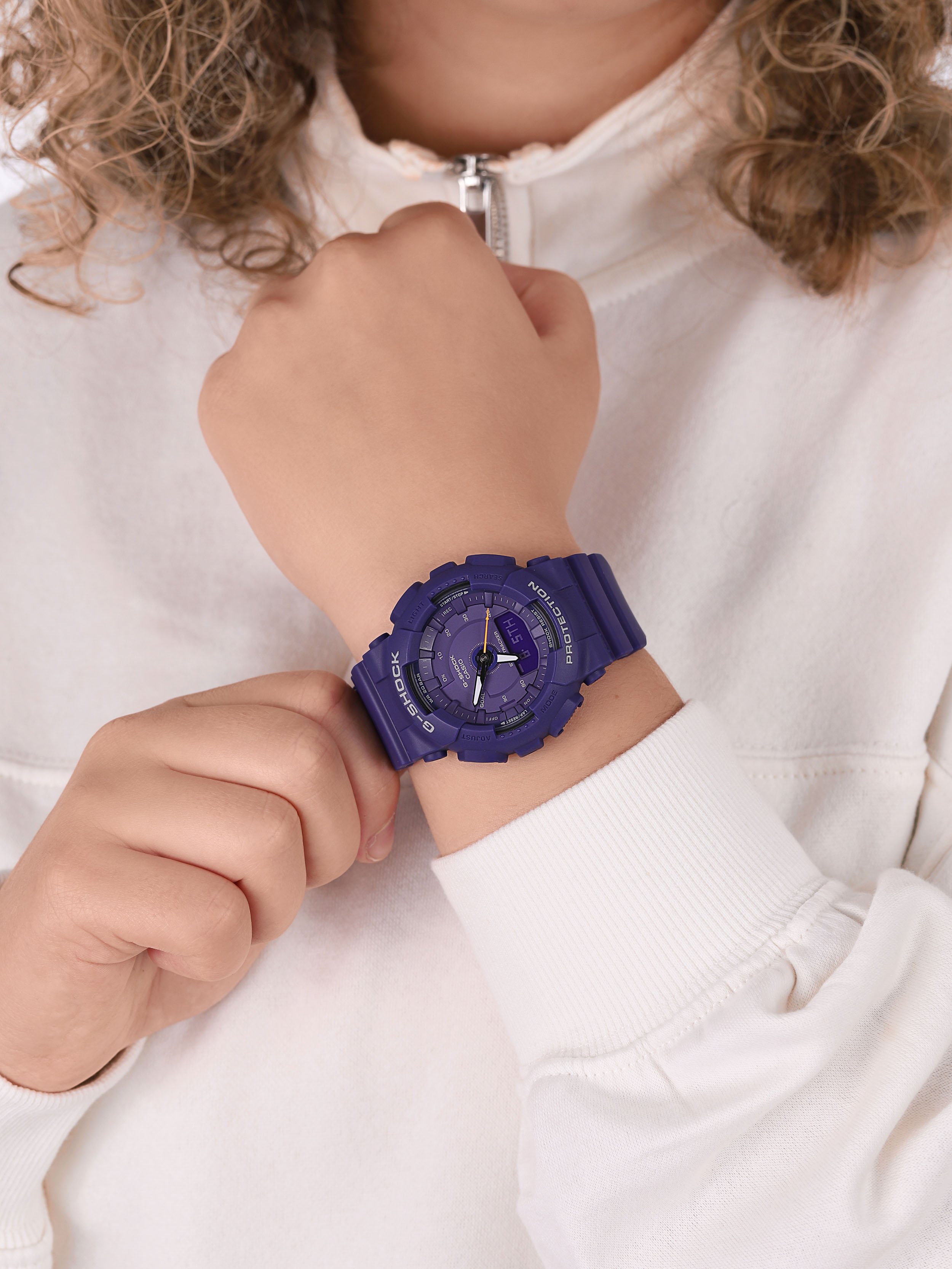 G-SHOCK GMA-S130VC-2AER zegarek fioletowy sportowy G-SHOCK S-Series pasek