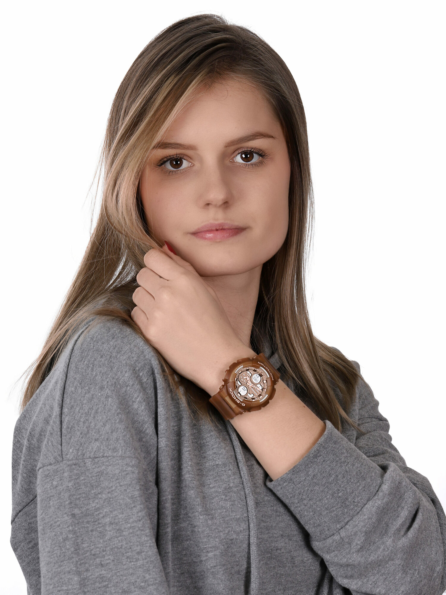 G-SHOCK GMA-S140NC-5A2ER zegarek brązowy sportowy G-SHOCK S-Series pasek - miniatura 2