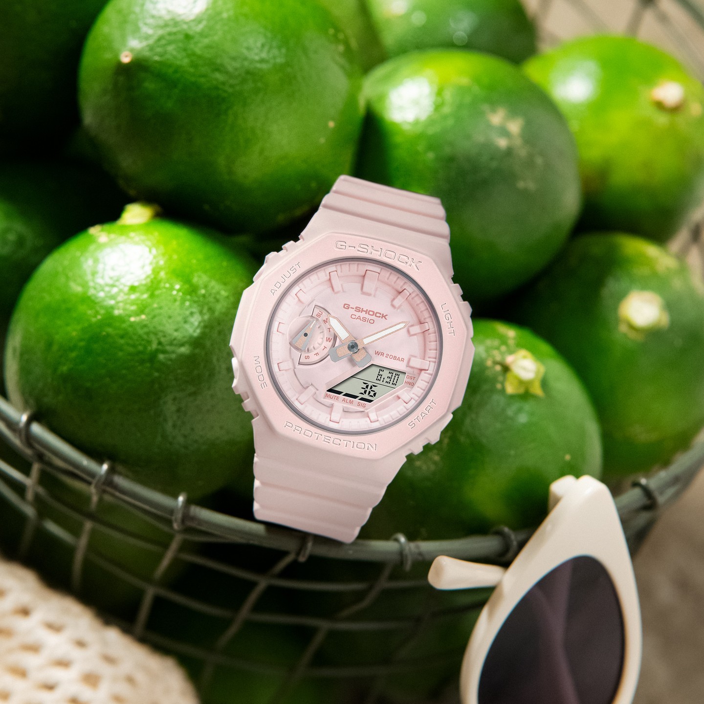 G-SHOCK GMA-S2100BA-4AER zegarek różowy sportowy G-SHOCK S-Series pasek