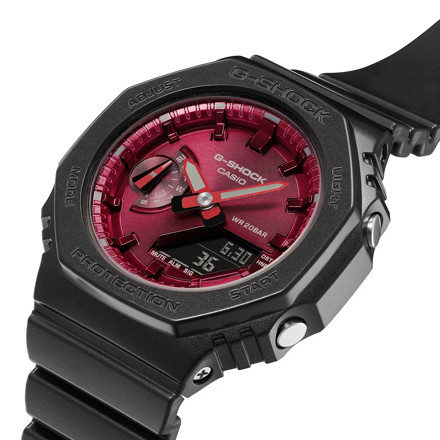 G-SHOCK GMA-S2100RB-1AER G-SHOCK BLACK RED G-SHOCK S-Series sportowy zegarek czarny - miniatura 5