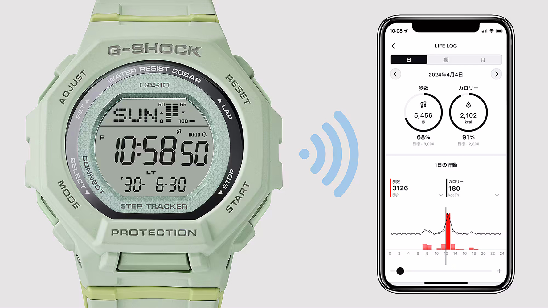 G-SHOCK GMD-B300-3ER zegarek beżowy sportowy G-SHOCK Original pasek - miniatura 2