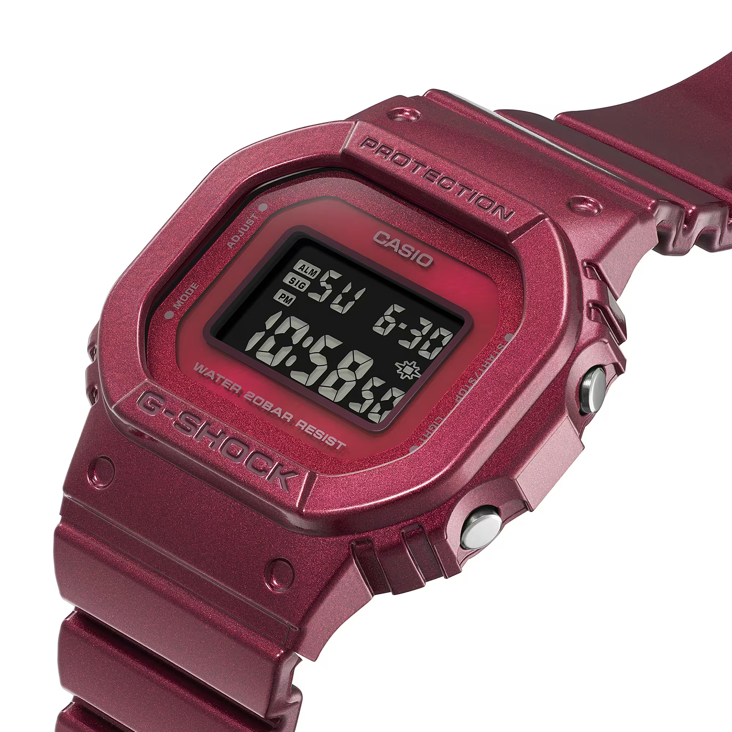 G-SHOCK GMD-S5600RB-4ER G-SHOCK BLACK RED G-SHOCK Original sportowy zegarek czerwony - miniatura 5