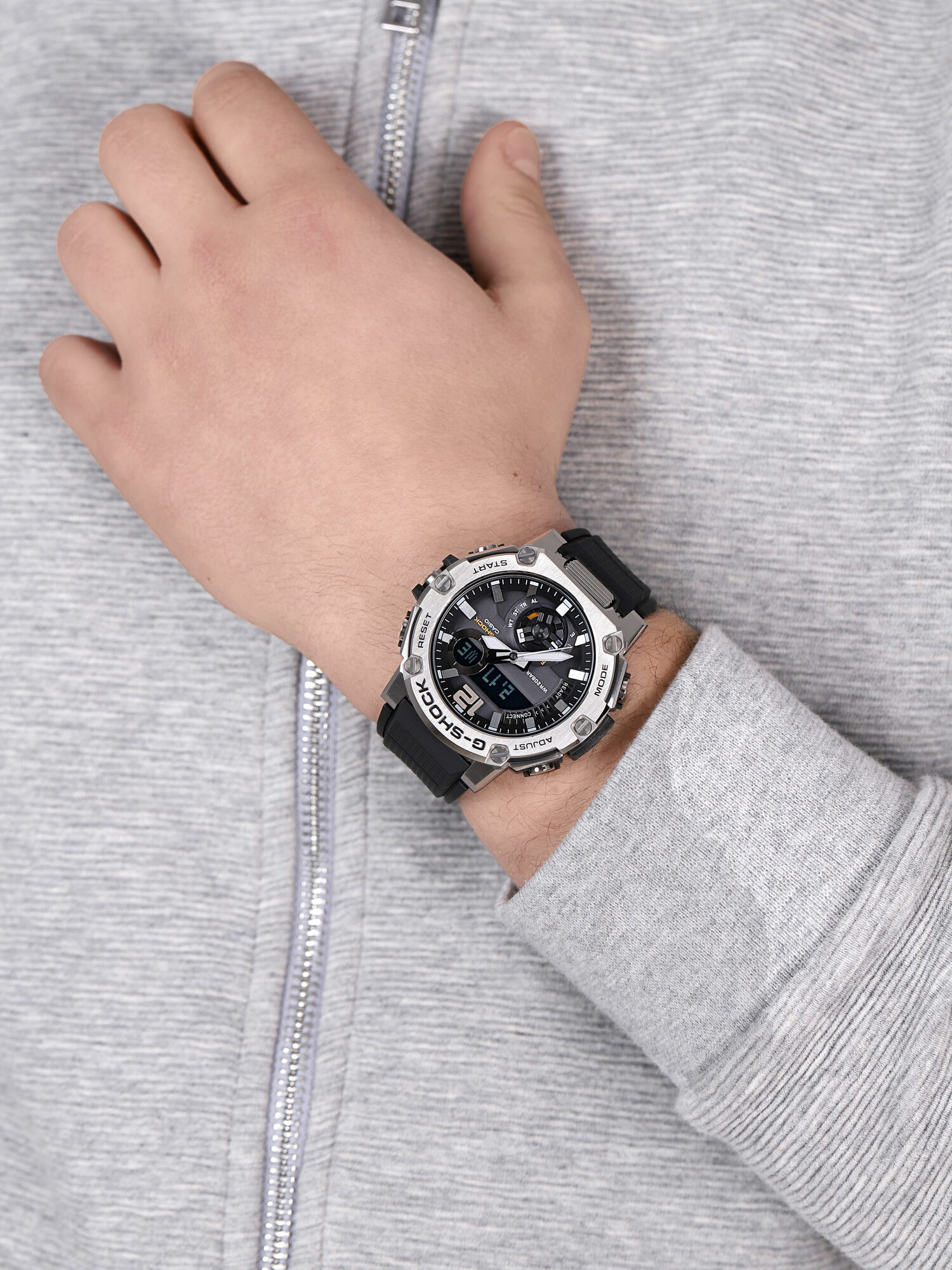 G-Shock GST-B300S-1AER męski zegarek G-SHOCK G-STEEL pasek