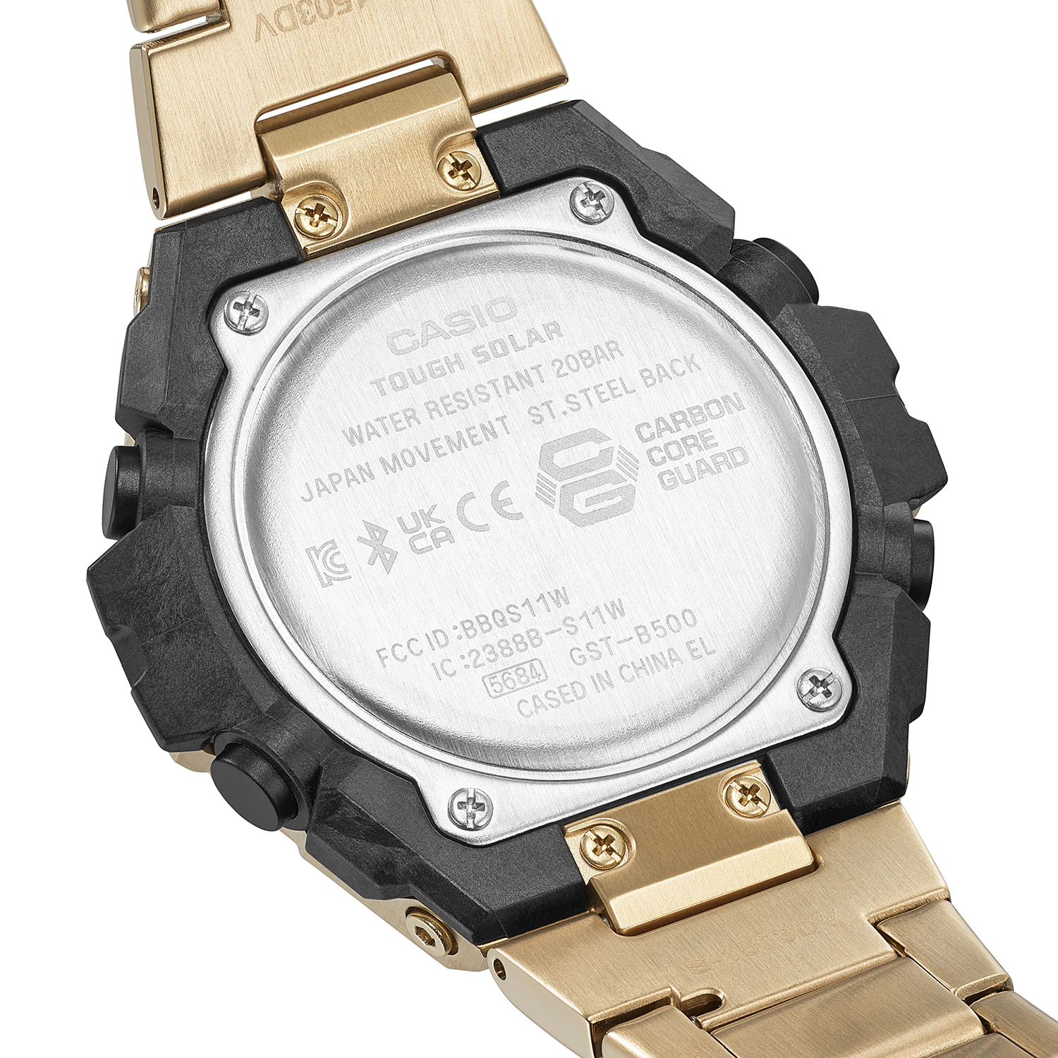 G-SHOCK GST-B500GD-9AER zegarek srebrny sportowy G-SHOCK G-STEEL bransoleta - miniatura 6