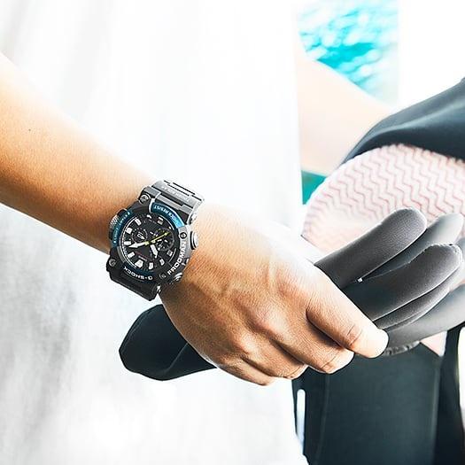 G-SHOCK GWF-A1000C-1AER zegarek czarny sportowy G-SHOCK Master of G bransoleta