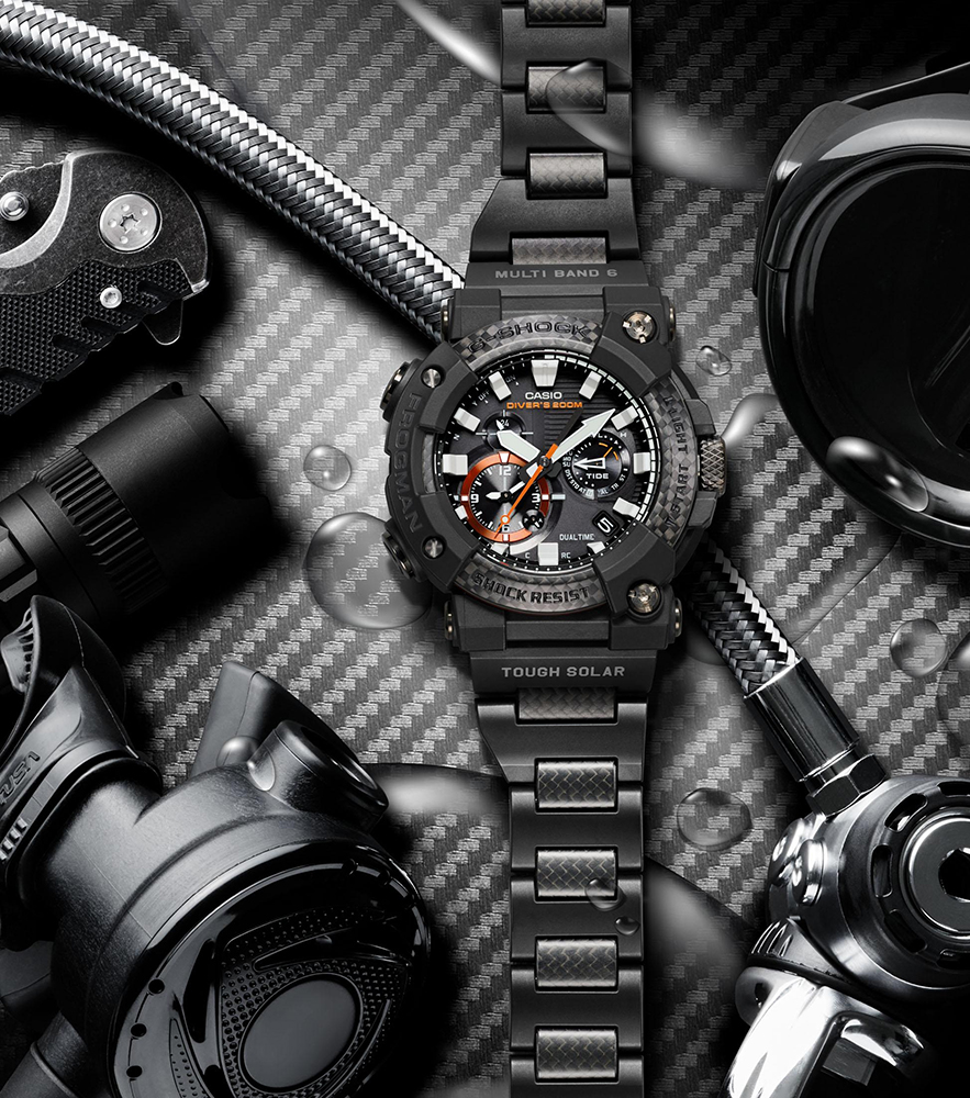 G-SHOCK GWF-A1000XC-1AER zegarek czarny sportowy G-SHOCK Master of G pasek