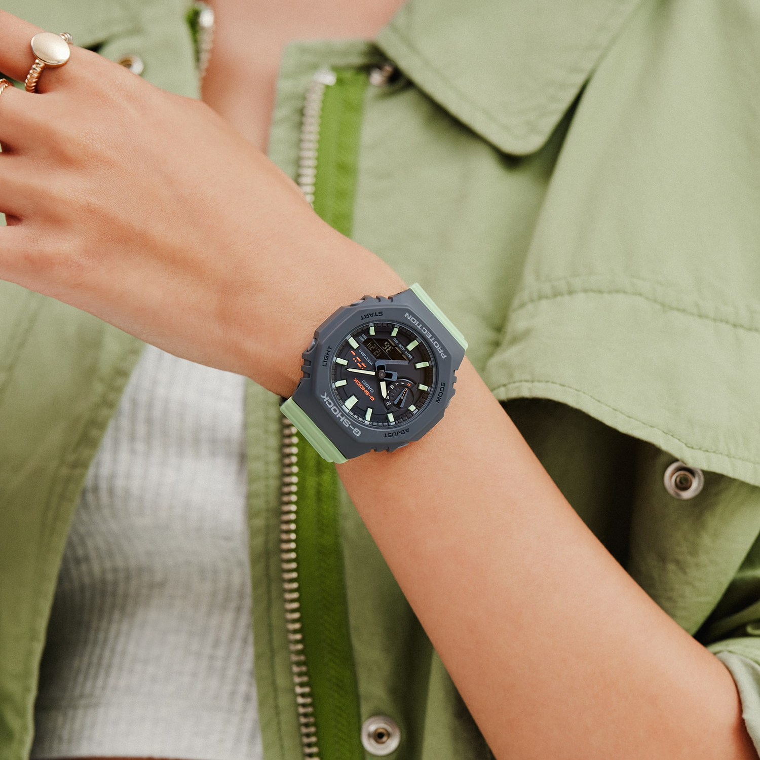 G-SHOCK LOV-22B-8AER zegarek damski G-SHOCK S-Series zielony - miniatura 9