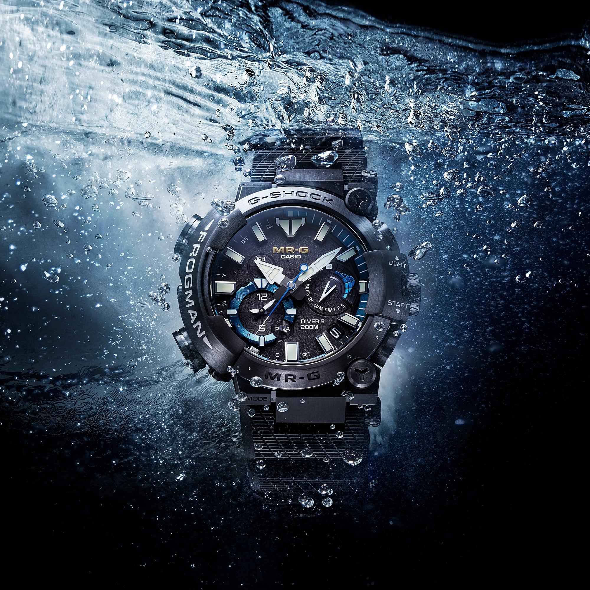 G-SHOCK MRG-BF1000R-1ADR G-SHOCK MR-G Frogman zegarek męski szafirowe - miniatura 8
