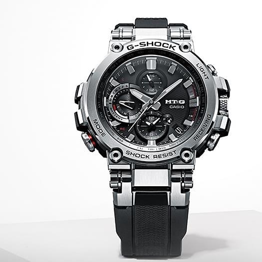 G-SHOCK MTG-B1000-1AER METAL TWISTED G 2-WAY SYNC G-SHOCK Exclusive sportowy smartwatch srebrny