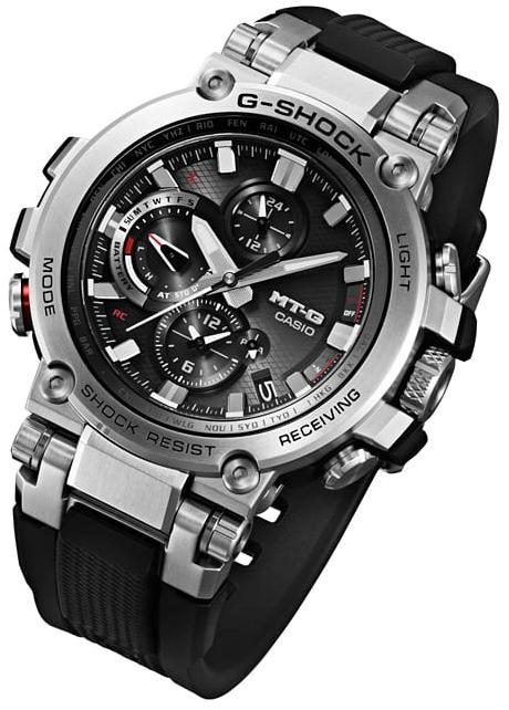 G-SHOCK MTG-B1000-1AER METAL TWISTED G 2-WAY SYNC G-SHOCK Exclusive sportowy smartwatch srebrny