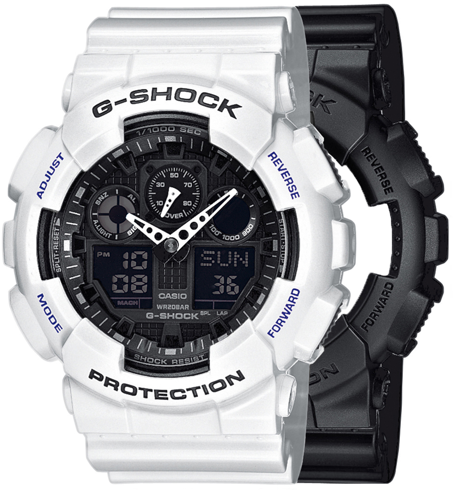 G-SHOCK SET GA-100-1A1ER + BEZEL 10347600 + PASEK 10430571