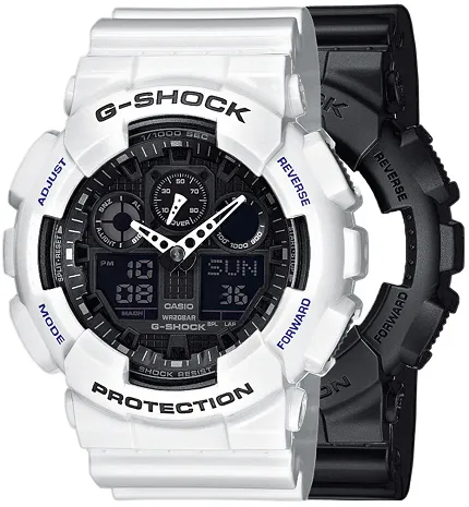 G-SHOCK SET GA-100-1A1ER + BEZEL 10347600 + PASEK 10430571 G-SHOCK Original - zdjęcie 1