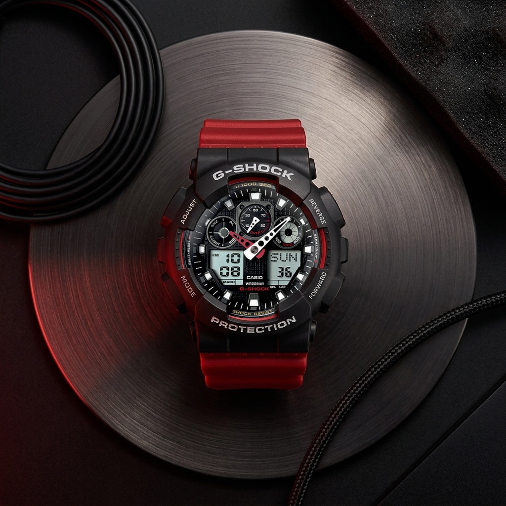 G-SHOCK SET GA-100-1A4ER + PASEK 10395226 zegarek męski G-SHOCK Original - miniatura 2