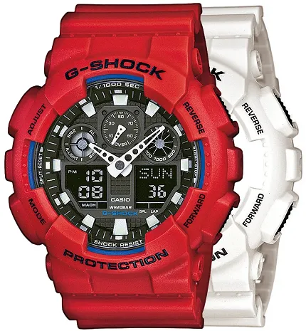 G-SHOCK SET GA-100B-7AER + BEZEL 10395289 + PASEK 10395226 G-SHOCK Original - zdjęcie 1