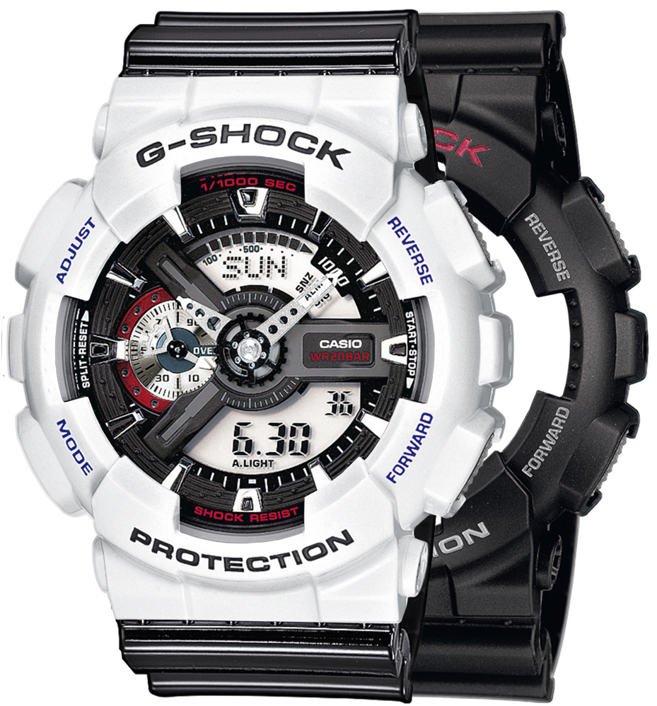 G-SHOCK SET GA-110-1AER + BEZEL 10347600 + PASEK 10378391