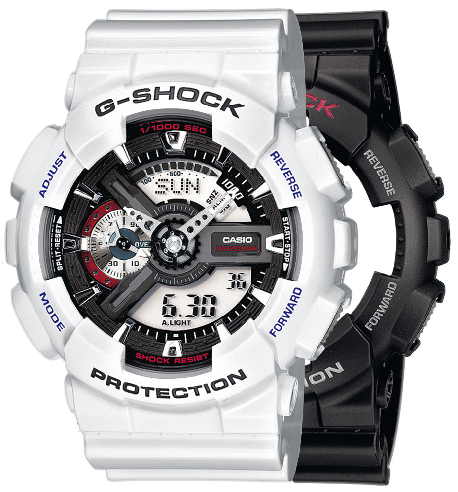 G-SHOCK SET GA-110-1AER + BEZEL 10347600 + PASEK 10430571