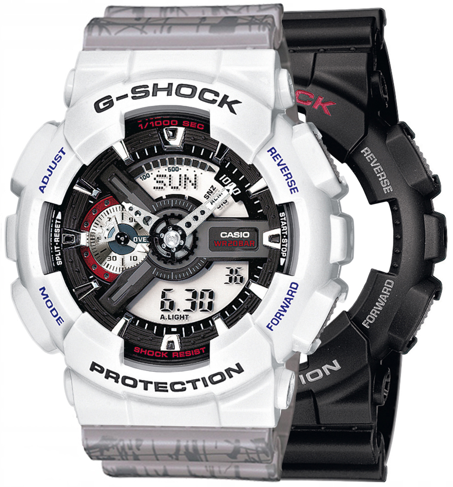 G-SHOCK SET GA-110-1AER + BEZEL 10347600 + PASEK 10498174