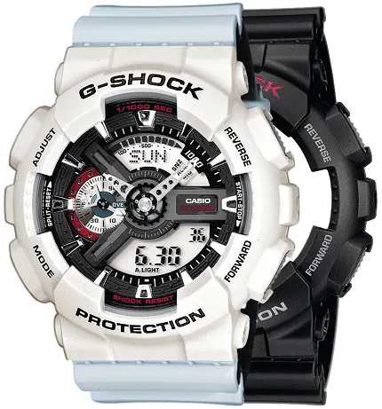 G-SHOCK SET GA-110-1AER + BEZEL 10395292 + PASEK 10527469 G-SHOCK Original - zdjęcie 1