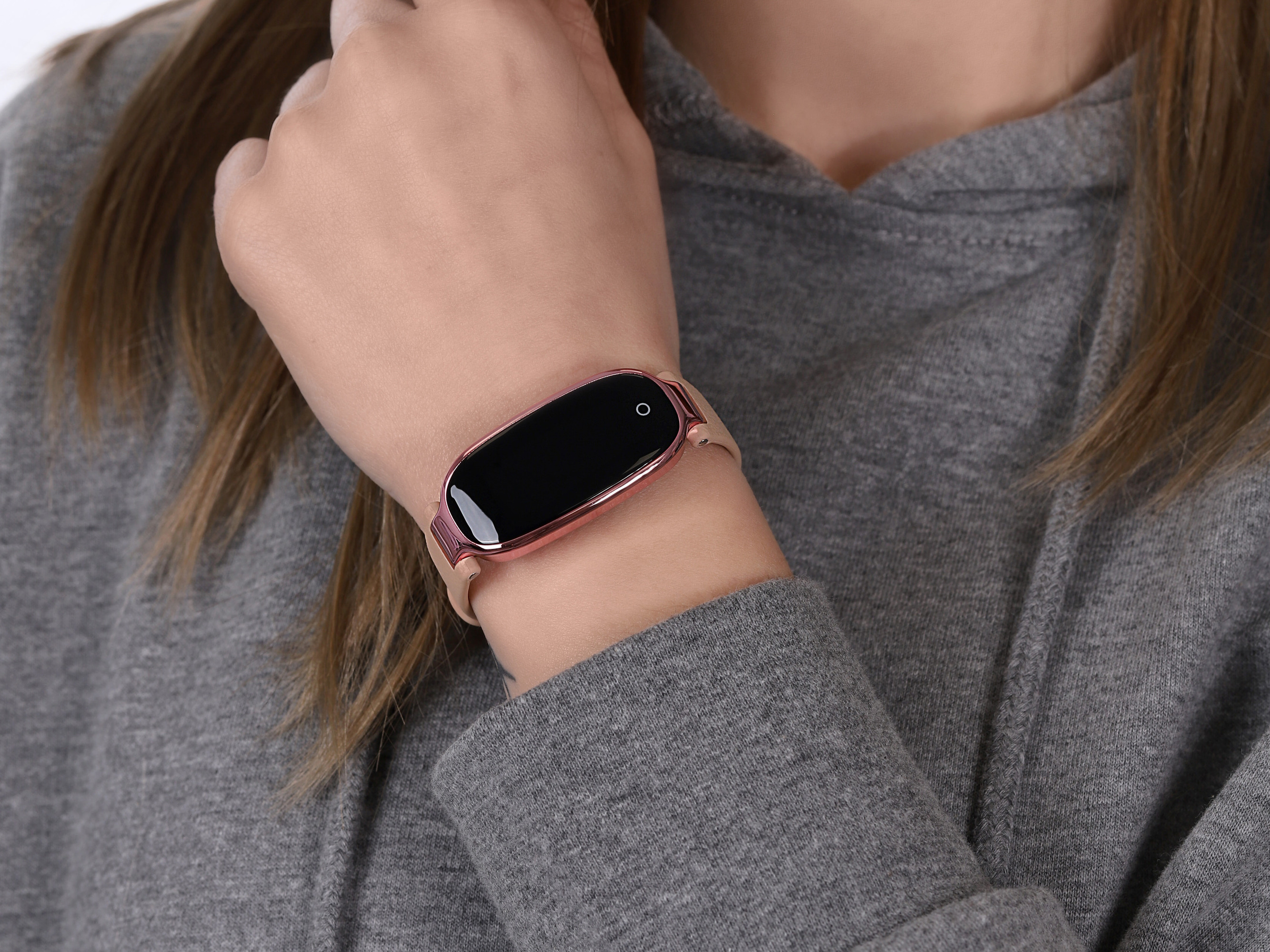 Garett 5903246282214 Damskie Smartwatch Garett Women Diana złoty-róż zegarek damski sportowy z tworzywa sztucznego