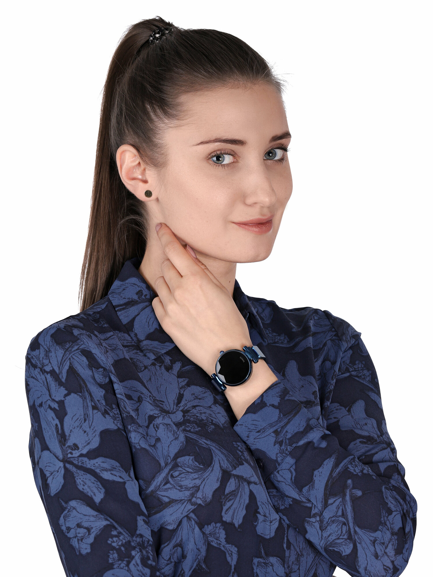 Garett 5903246282818 Damskie Smartwatch Garett Women Lisa Niebieski zegarek damski sportowy z tworzywa sztucznego