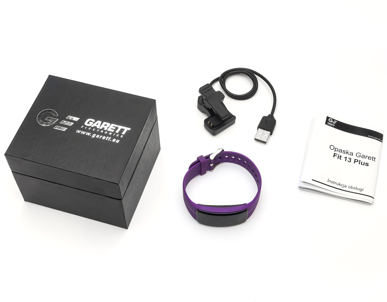 Garett 5903246284560 Smartband Opaska Sportowa Garett Fit 13 Plus Fioletowy zegarek sportowy Smartbandy - Opaski sportowe