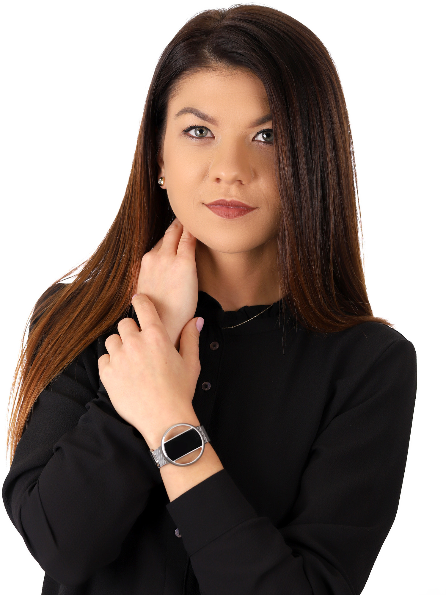 Garett 5903246287165 Smartwatch Garett Women Nicole RT srebrny stalowy Damskie sportowy zegarek srebrny