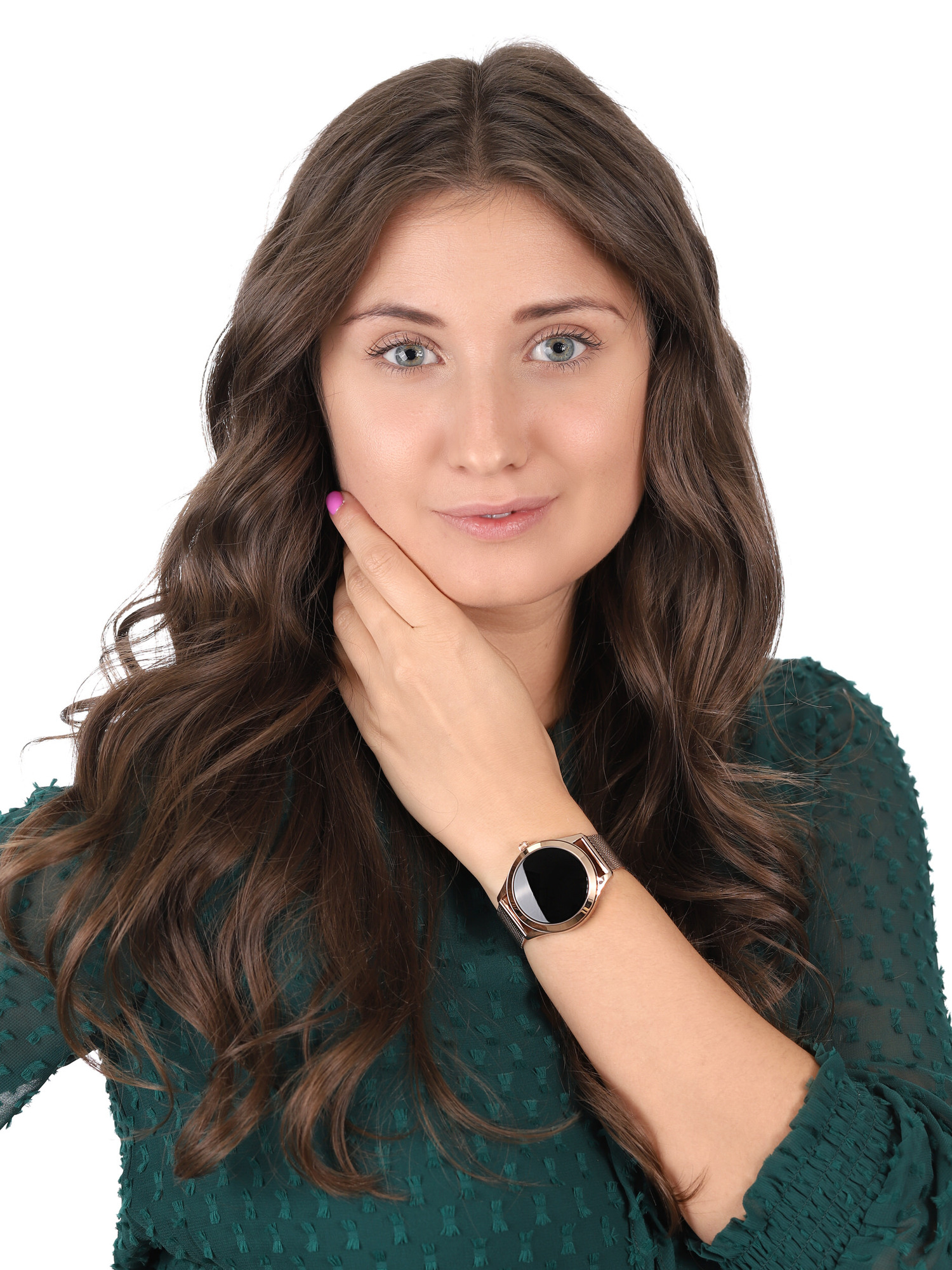 Garett 5903246287226 Smartwatch Garett Women Naomi RT złoty stalowy Damskie sportowy zegarek różowe złoto