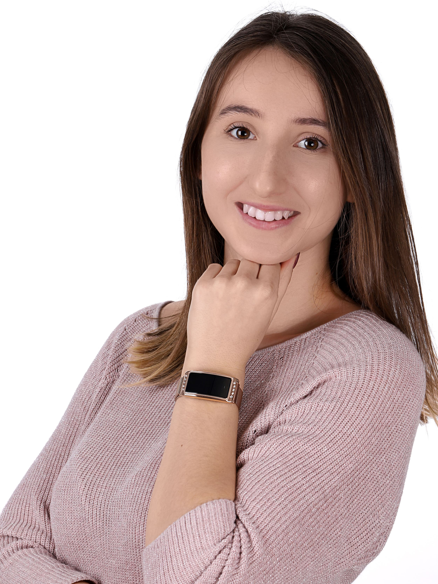 Garett 5903246287264 Smartwatch Garett Women Lucy RT złoty zegarek sportowy Damskie - miniatura 2