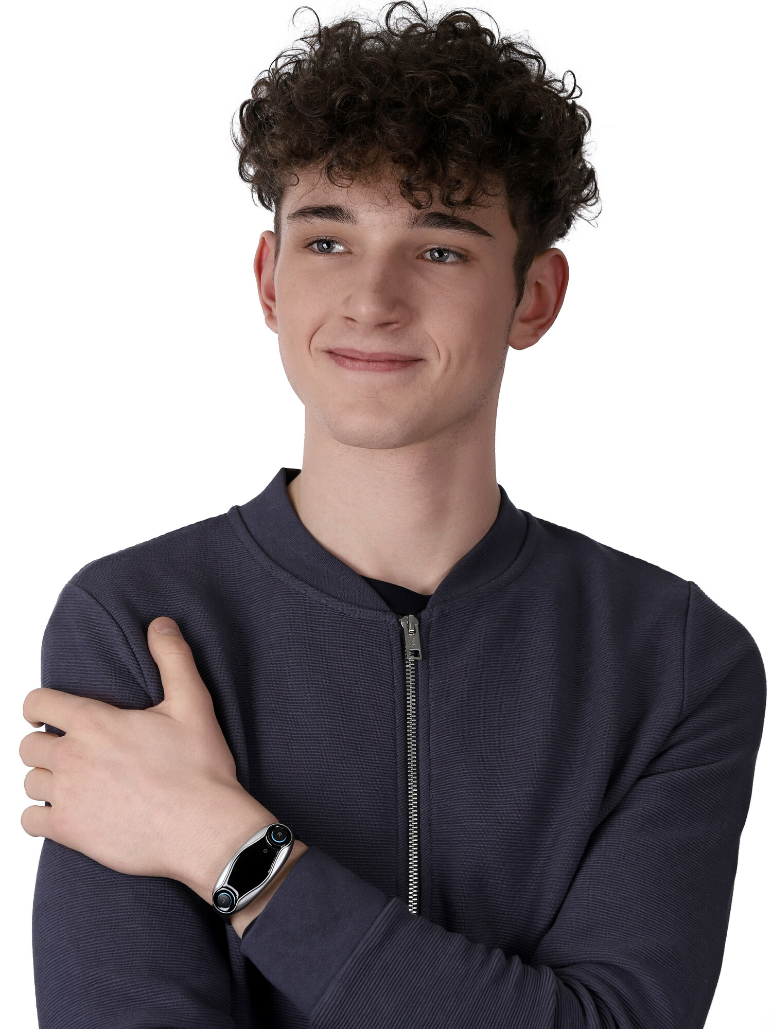 Garett 5903246289282 Smartband Opaska Sportowa Garett Fit Audio + słuchawki Smartbandy - Opaski sportowe sportowy zegarek srebrny