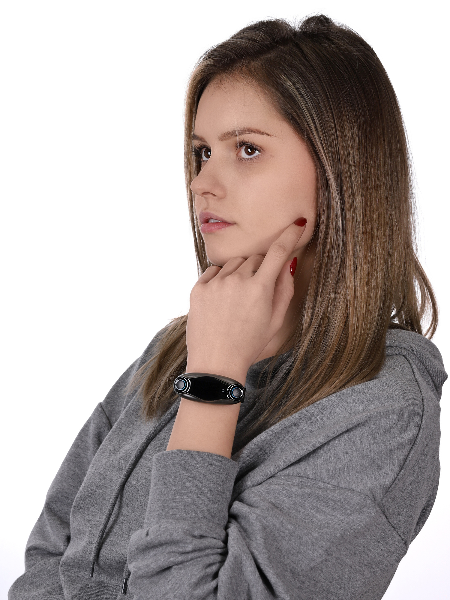 Garett 5903246289299 Smartband Opaska Sportowa Garett Fit Audio + słuchawki Smartbandy - Opaski sportowe sportowy zegarek srebrny
