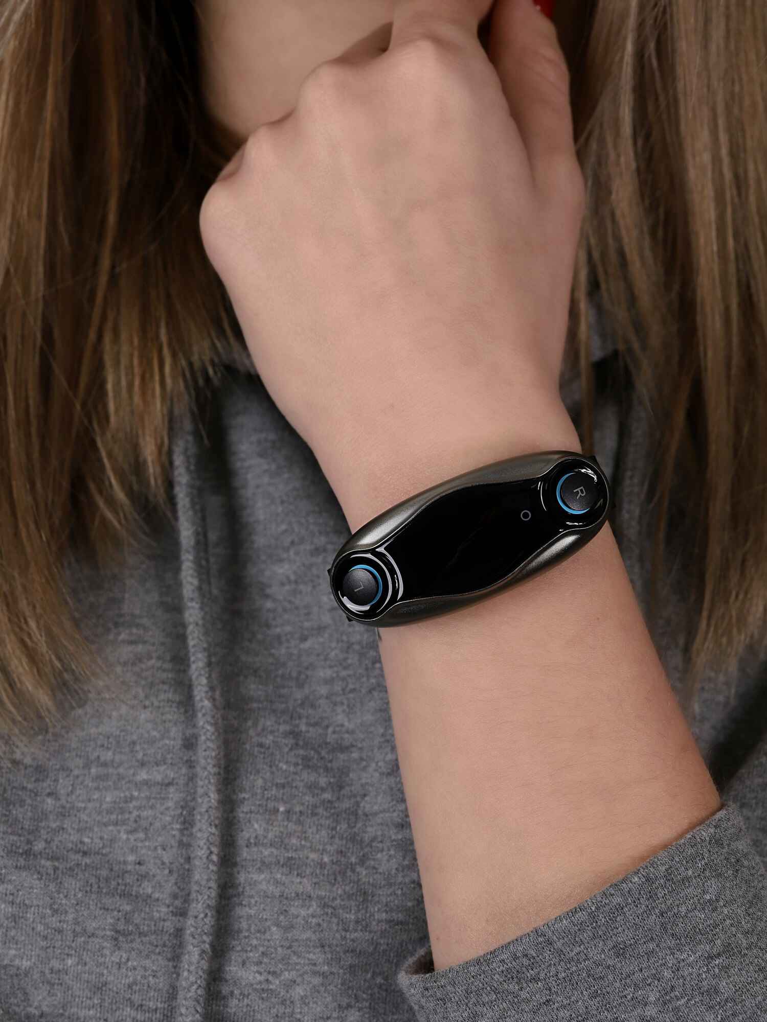 Garett 5903246289299 Smartbandy - Opaski sportowe Smartband Opaska Sportowa Garett Fit Audio + słuchawki zegarek męski sportowy z tworzywa sztucznego