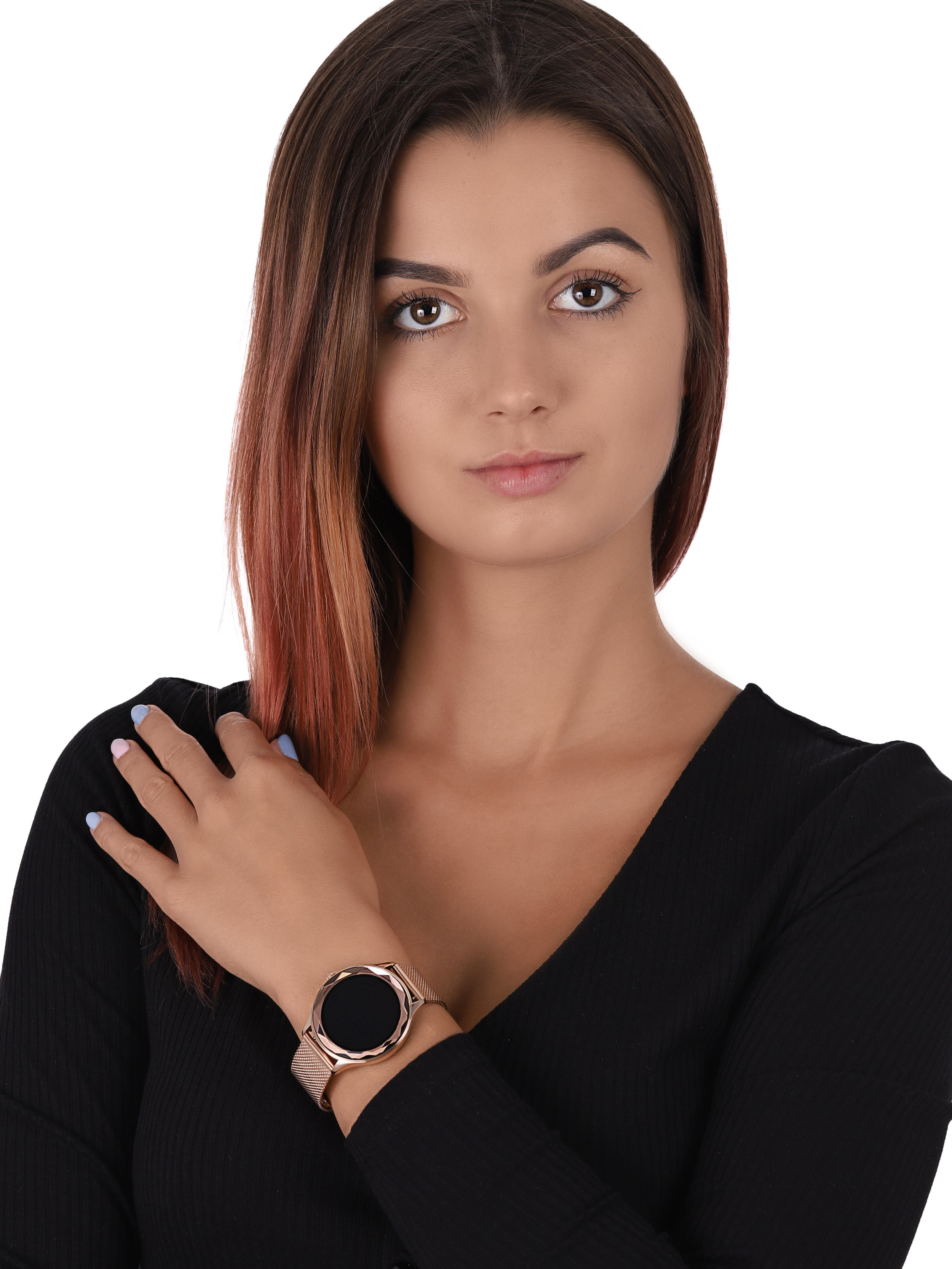 Garett 5904238480526 Smartwatch Garett Lady Ann RT gold zegarek sportowy Damskie - miniatura 2