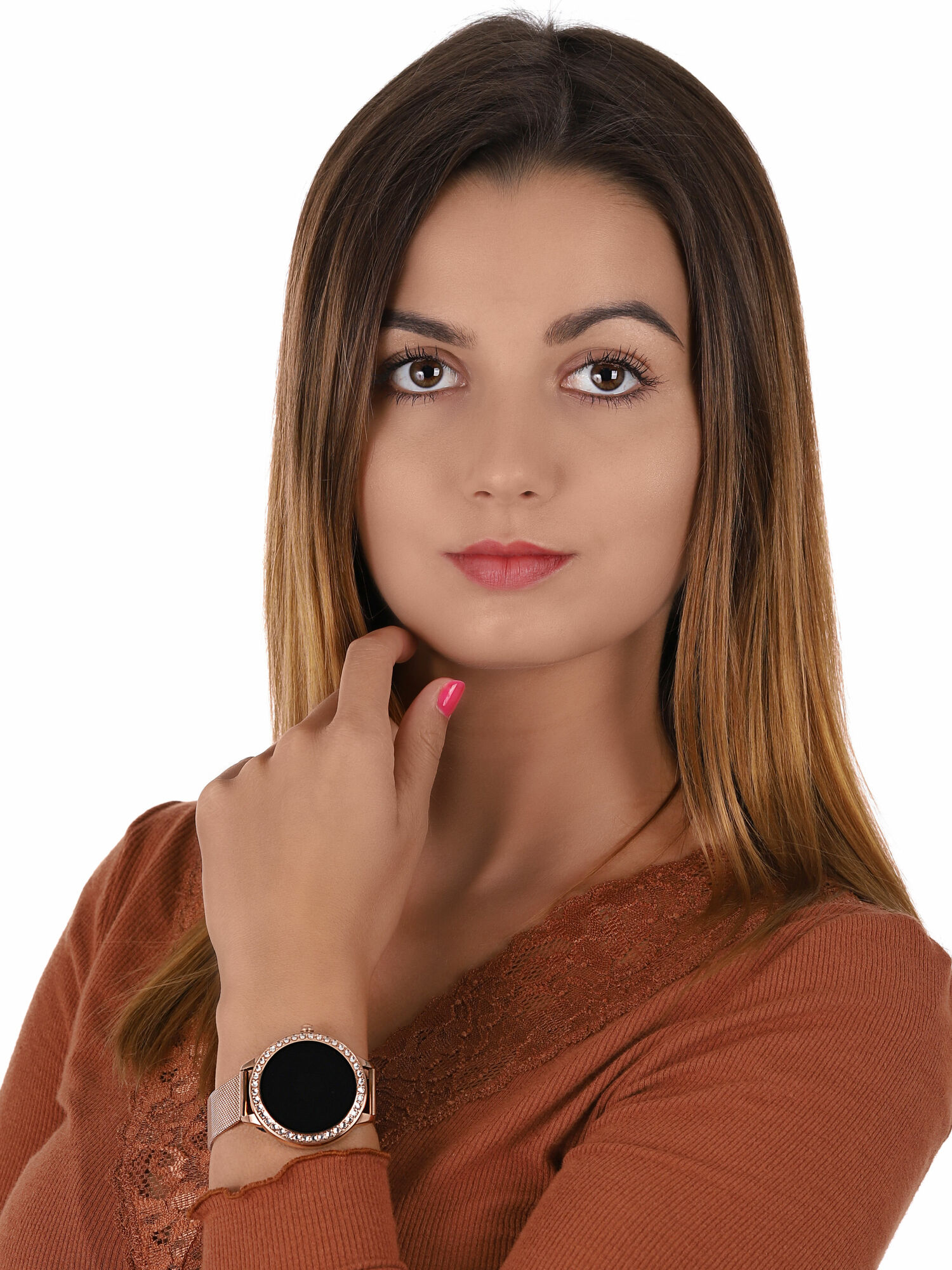 Garett 5904238480601 Smartwatch Garett Lady Kate RT gold zegarek sportowy Damskie