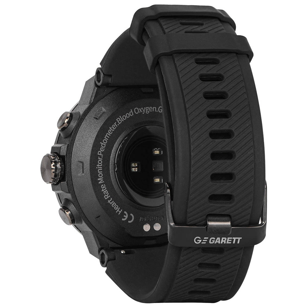 Garett 5904238484654 zegarek czarny sportowy Męskie pasek