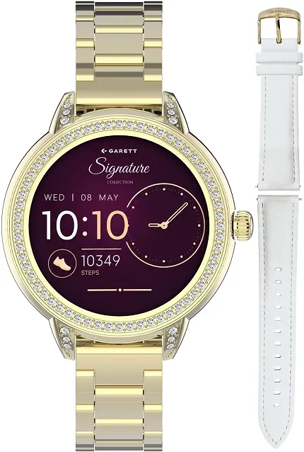 Garett 5904238485095 Garett Smartwatch Garett Signature Stella Złoty solid - zdjęcie 1