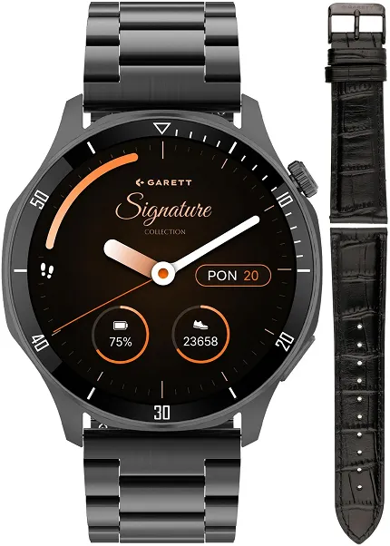 Garett 5904238485149 Garett Smartwatch Garett Signature Prime Czarny solid - zdjęcie 1